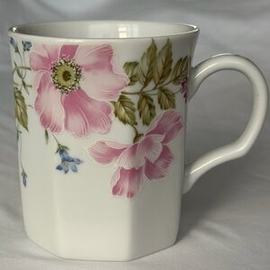 Grace Teaware Fine Bone China Mug Rose Floral Octagonal Tea & Coffee Collectible
